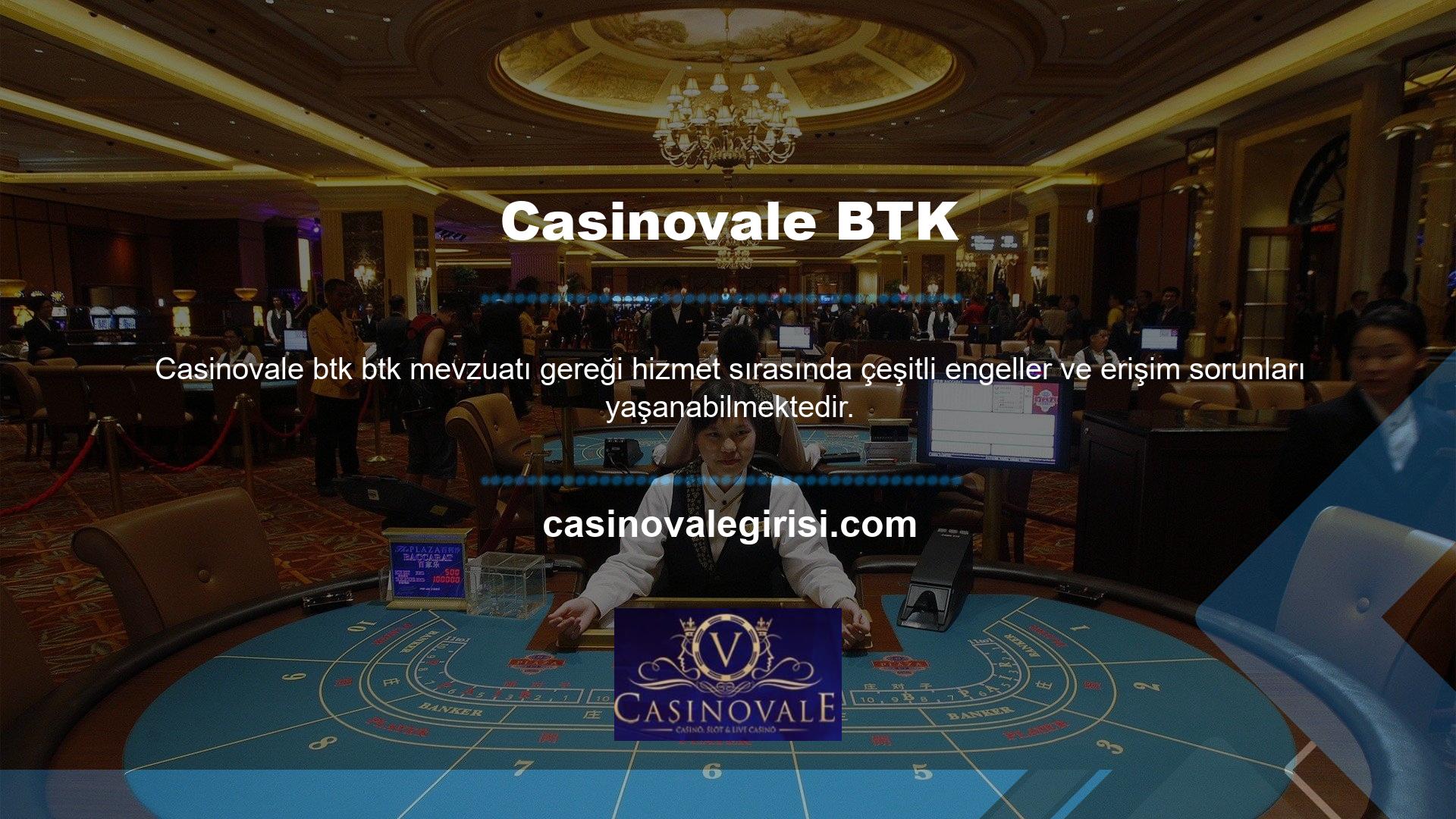 Bu sorunları çözmek için Casinovale giriş adresleri sürekli güncellenmekte ve farklı numaralarla eklenmektedir